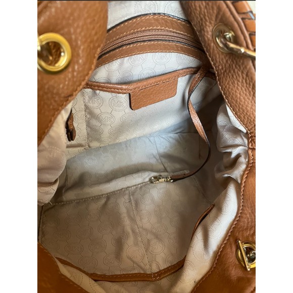 Michael Kors Brown Leather Braided Handle with Tassels Bag - Picture 14 of 16